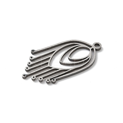 201 Stainless Steel Filigree Pendants LS-STAS-K298-05P-1