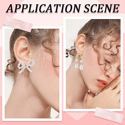 20Pcs 2 Style Brass Stud Earring Findings EJEW-BBC0001-24G-1