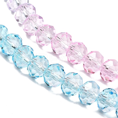 Transparent Painted Glass Beads Strands X-DGLA-A034-T6mm-A22-1