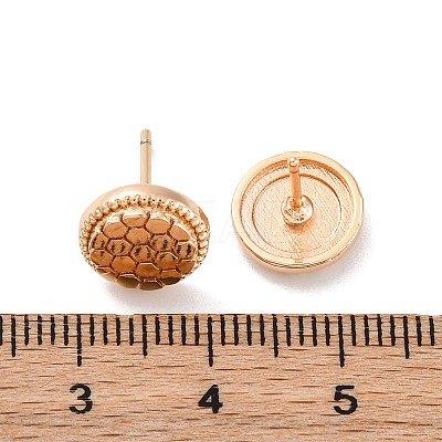 Brass Stud Earrings EJEW-D288-03G-1