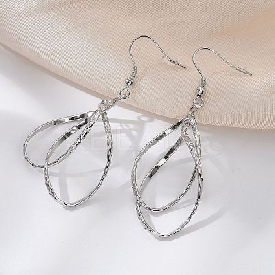 Tarnish Resistant 304 Stainless Steel Dangle Earrings EJEW-L215-47P-1