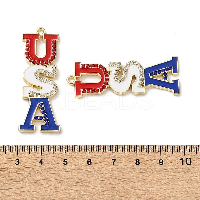 Independence Day Alloy Enamel Pendants LS-ENAM-I069-01G-06-1
