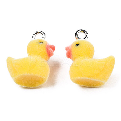 Flocky Resin Pendants X-RESI-N032-02A-1