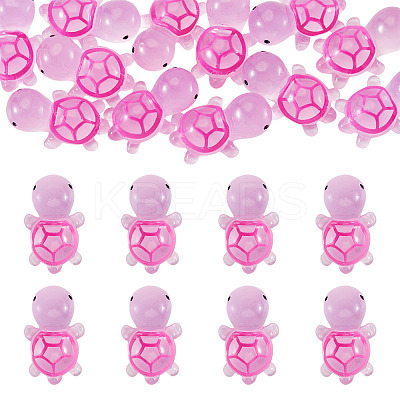12Pcs Luminous Translucent Resin Sea Animal Cabochons RESI-TA0004-56B-1
