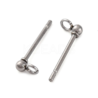 202 Stainless Steel Stud Earring Findings STAS-I324-01P-2mm-1