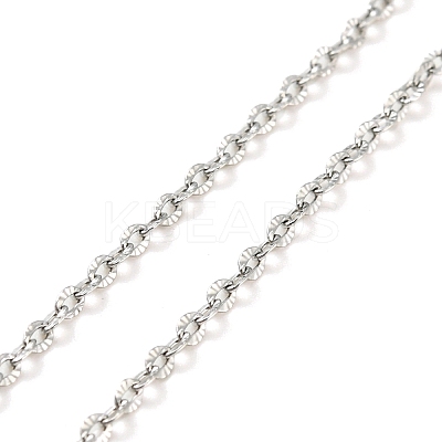 Non-Tarnish 304 Stainless Steel Add a Bead Adjustable Texture Cable Chains Bracelets for Women BJEW-M307-01D-P-1