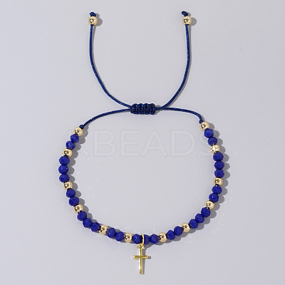 Bohemian Style Glass Braided Bead Bracelets for Women WV4296-5-1