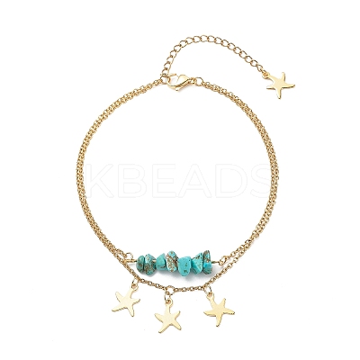 304 Stainless Steel Charm Anklets AJEW-AN00510-1