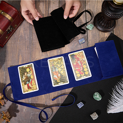 Double-Sided Velvet Tarot Cards Storage Bags ABAG-CN0001-07G-1
