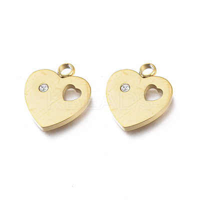Ion Plating(IP) 304 Stainless Steel Charms X-STAS-L245-001G-1