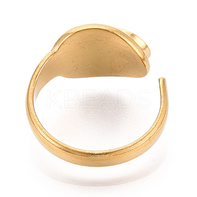 304 Stainless Steel Cuff Ring Components STAS-T066-21G-1