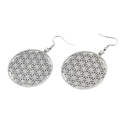 Tarnish Resistant 201 Stainless Steel Dangle Earrings STAS-S105-JN625-1-1