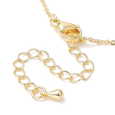 Clear Cubic Zirconia Word Yes Pendant Necklace NJEW-JN04330-01-1