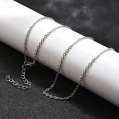 Non-Tarnish 304 Stainless Steel Cable Chain Necklace X-STAS-T040-PJ204-50-1