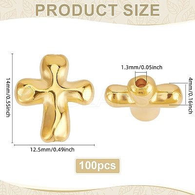100Pcs Alloy Beads FIND-ME0002-06G-1