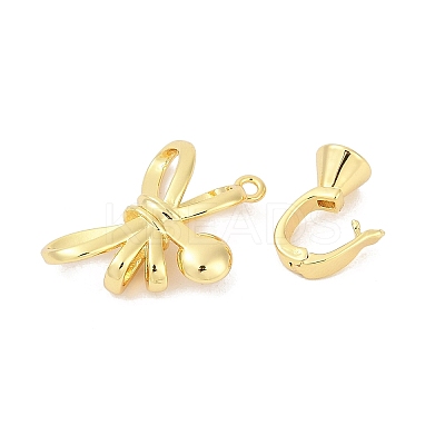 Brass Fold Over Clasps KK-M311-22G-1
