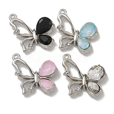Rack Plating Alloy Rhinestone Pendants PALLOY-F312-16P-1