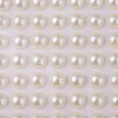 Acrylic Imitation Pearl Stickers OACR-WH0003-32D-01-1
