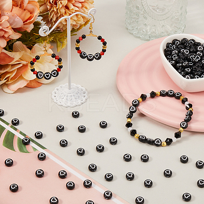 500Pcs 7 Styles Craft Style Acrylic Beads OACR-SC0001-52-1