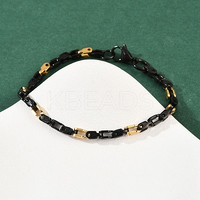 201 Stainless Steel Link Chain Bracelets for Men Women BJEW-B143-03EBG-1