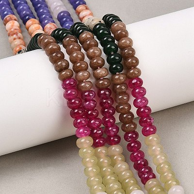 Natural Red Netstone & Dyed White Jade & Dalmatian Jasper Beads Strands G-Z135-C04-1