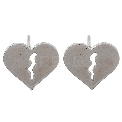 Non-Tarnish 304 Stainless Steel Stud Earrings EJEW-M242-02B-P-1