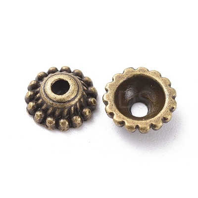 Tibetan Style Alloy Caps MLF1235Y-NF-1