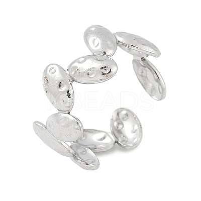 304 Stainless Steel Open Cuff Rings for Women LS-RJEW-A056-02P-1