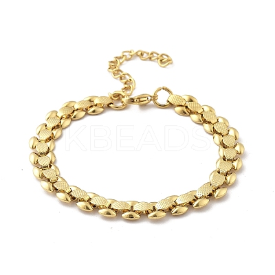 304 Stainless Steel Oval Link Bracelets for Women BJEW-F488-19G-1