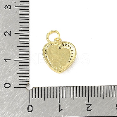 Brass Micro Pave Clear Cubic Zirconia Pendants KK-E111-46G-06-1