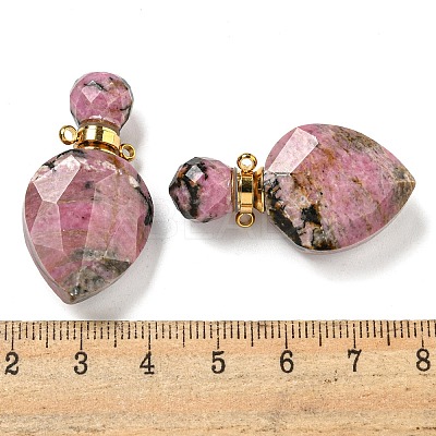 Faceted Natural Rhodonite Pendants G-A225-02G-1