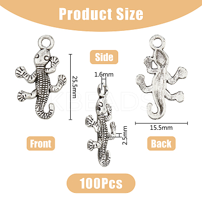 100Pcs Tibetan Style Pendants FIND-DC0004-03-1