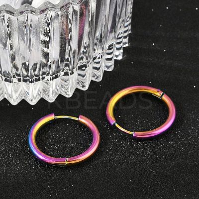 202 Stainless Steel Huggie Hoop Earrings EJEW-F111A-20mm-RC-1