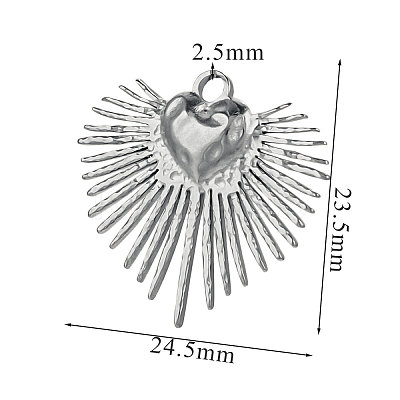 304 Stainless Steel Pendants STAS-WH0027-91M-P-1