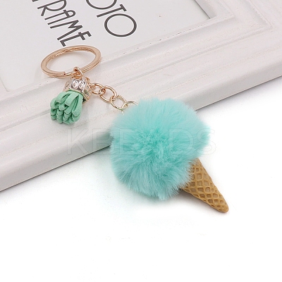 Ice cream Furry Pom-Pom Keychain LS-PW-WG50086-02-1