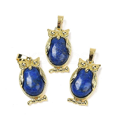 Dyed Natural Lapis Lazuli Pendant KK-F887-02G-05-1