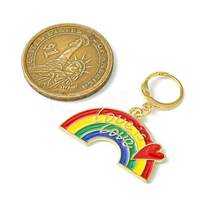 Alloy Enamel Pendant Stitch Markers HJEW-AB00345-1