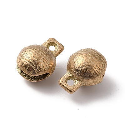 Brass Bell Pendants KK-WH0056-01G-1