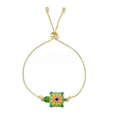 Rack Plating Brass Box Chain Slider Bracelets MAK-YW0001-04G-1