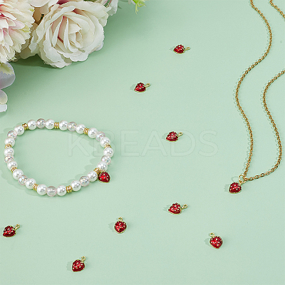 10Pcs Brass Enamel Pendants KK-HY0004-01-1