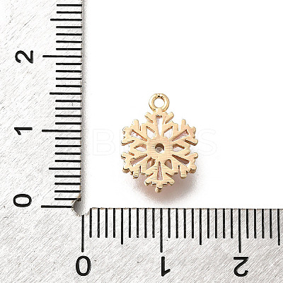 Christmas Brass Micro Pave Cubic Zirconia Charms KK-M318-35G-02-1