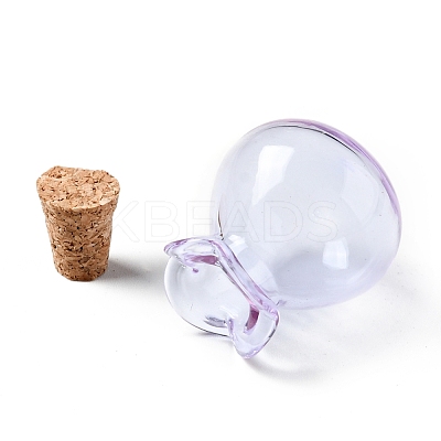 Lucky Bag Shape Glass Cork Bottles Ornament AJEW-A039-02F-1