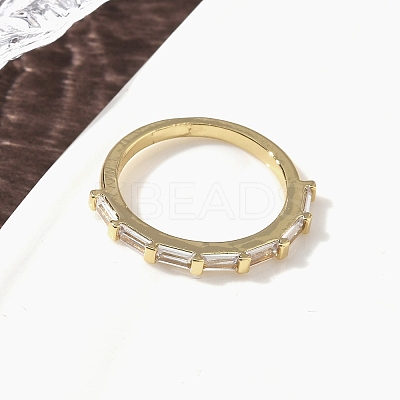 Brass Micro Pave Cubic Zirconia Finger Rings for Women RJEW-H256-10G-02-1