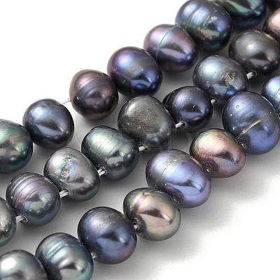Dyed Natural Cultured Freshwater Pearl Beads Strands PEAR-A006-29A-X-1