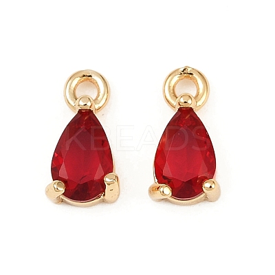Brass Micro Pave Cubic Zirconia Pendants KK-K374-07G-02-1