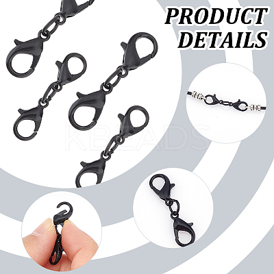 50Pcs 2 Styles Alloy Double Lobster Claw Clasps FIND-NB0004-74-1