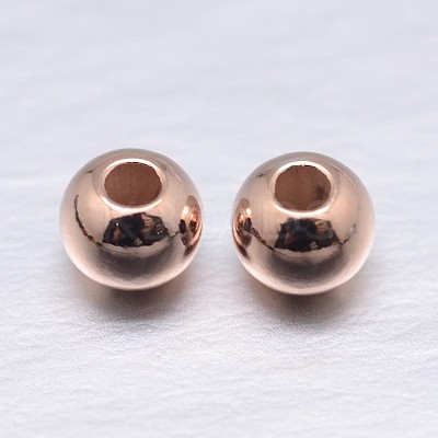 Round 925 Sterling Silver Spacer Beads STER-M103-04-2.5mm-RG-1