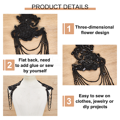 1Pair Rhinestone Sewing Ornaments DIY-NB0014-65B-1