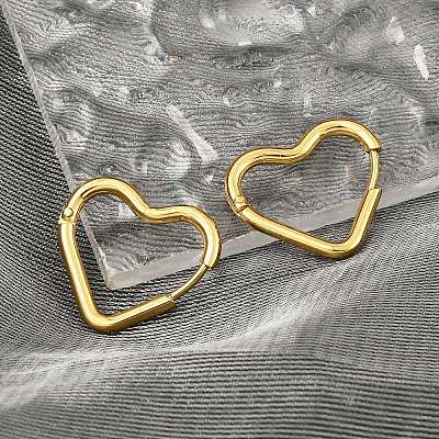 PVD Vacuum Plating 201 Stainless Steel Heart Hoop Earrings EJEW-Q002-03G-1