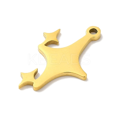 5Pcs 201 Stainless Steel Pendants LS-STAS-Z068-04G-1